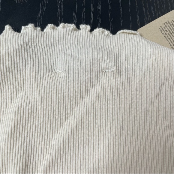 Asos Monki Organic  Cotton Long Sleeve Top In Beige Size XS NWT - Picture 3 of 6